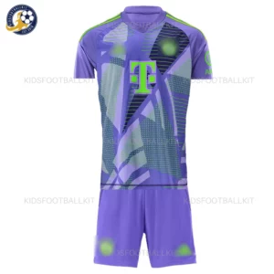 Bay^_^rn -Purple-Goalkeeper-Kids-Football-Kit-2024-25
