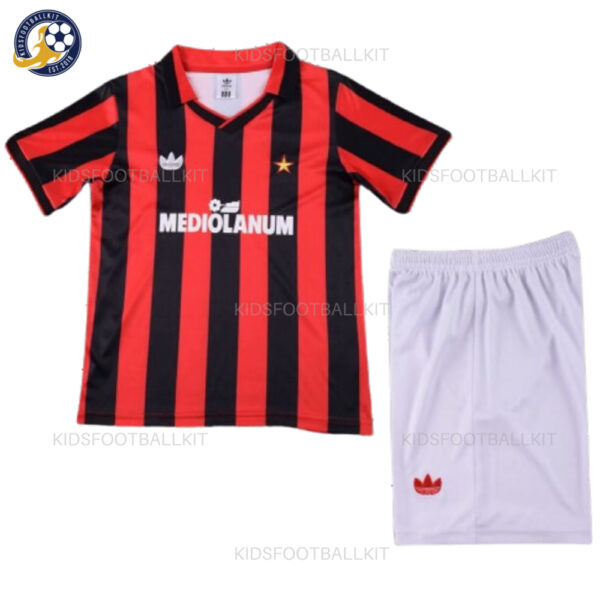 AC Milan Home Kids Football Kit 1990/91