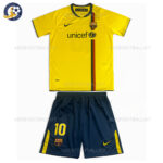 Retro Barcelona Away Kids Football Kit 2008/09 (No Socks)