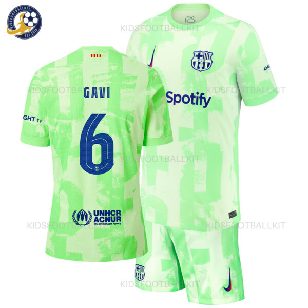 Barcelona GAVI 6 Third Kids Kit 2024/25