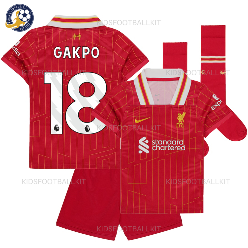 Liverpool GAKPO 18 Home Kids Kit 24/25