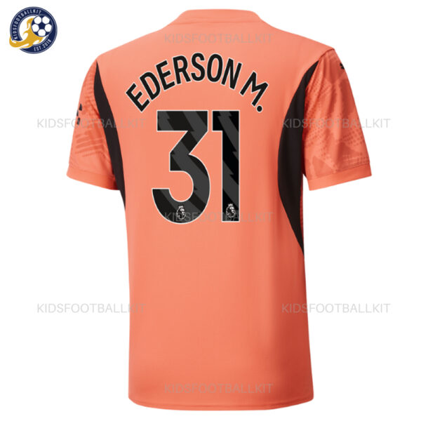 Man City EDERSON Orange Goalkeeper Men Shirt