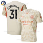 Manchester City EDERSON M. 31 White Goalkeeper Men Football Shirt 2024/25