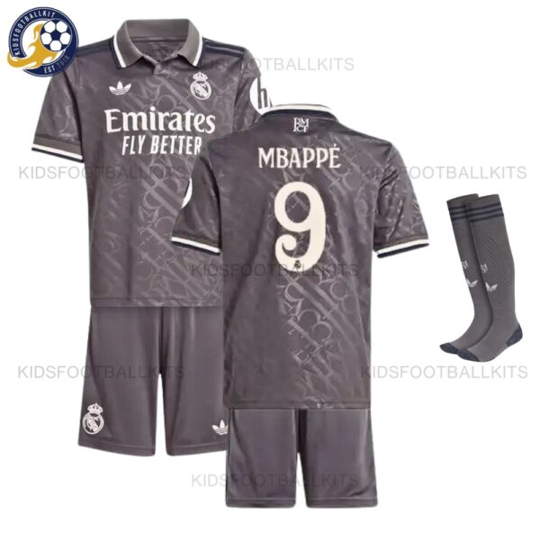 Real Madrid Third Kids Kit 2024/25 MBAPPÉ 9