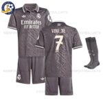 Real Madrid Third Kids Football Kit 2024/25 VINI JR. 7 Printed