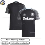 Aston Villa Away Men Football Shirt 2025/26 - Over View - blur