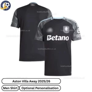 Aston Villa Away Men Football Shirt 2025/26 - Over View - blur