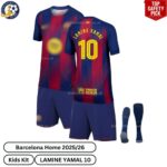 Barcelona Home Kids Football Kit 2025_26 – LAMINE YAMAL 10- safety