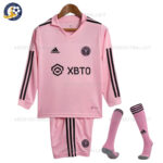 Inter Miami Home Kids Football Kit 2023/24 Long Sleeve (With Socks)