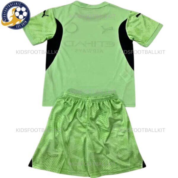 Manchester City Goalkeeper Green Kids Kit 2024/25 - Back View