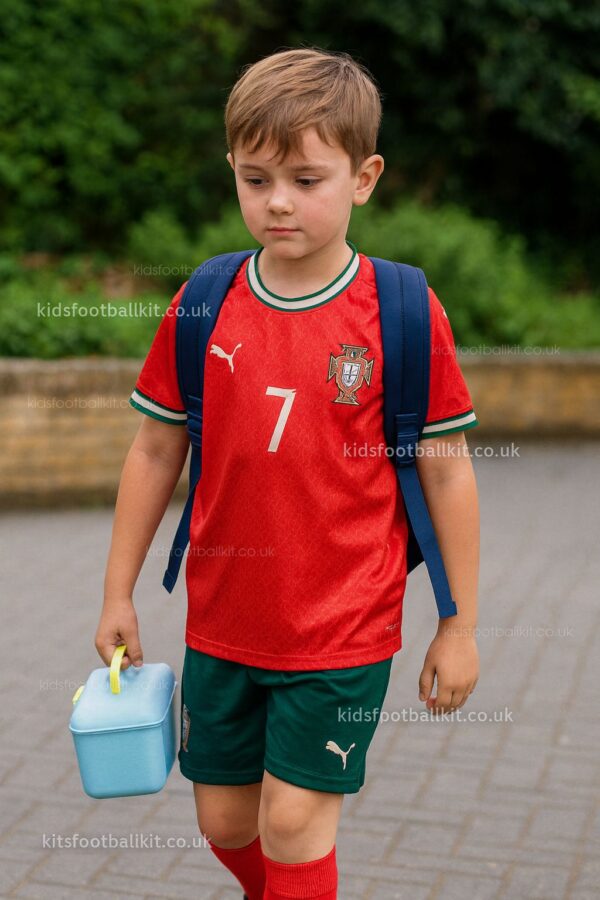 Portugal 25/26 RONALDO 7 Home Kids Football Kit (1)