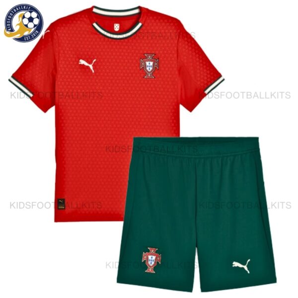 Portugal Home Kids Football Kit 2025/26 - Overview No Socks