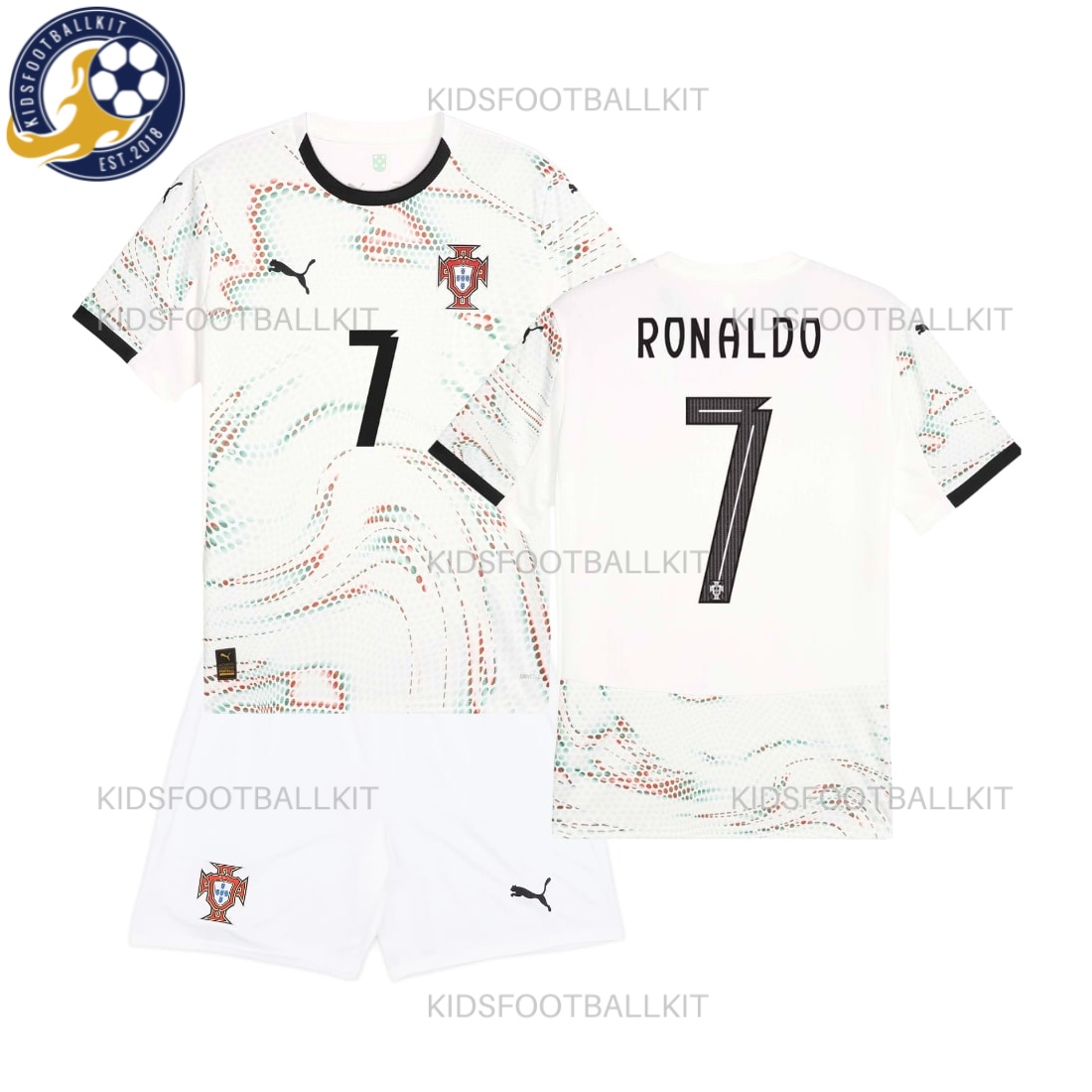 Portugal RONALDO 7 Away Kids Football Kit 2025/26 - Overview No Socks