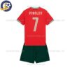Portugal RONALDO 7 Home Kids Football Kit 2025/26 - Back View No Socks