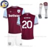 West Ham United BOWEN 20 Home Football Kit 2024/25 Printed - Front View