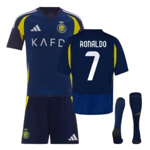 Al Nassr RONALDO 7 Away Football Kit for Men and Kids 2024/25 Printed