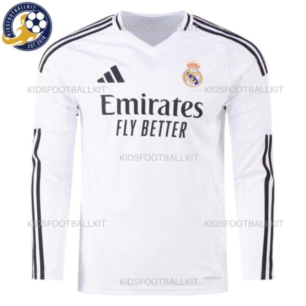 Real Madrid Home Men Football Shirt 2024/25 Long Sleeve - Front View