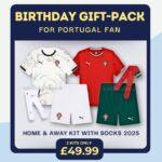 Portugal FC Birthday Gift Bundle – Home & Away Kits 2025/26 for Loyal Fans (With Socks)