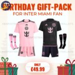 Inter Miami FC Birthday Gift Bundle – Home & Away Kits for Loyal Fans (With Socks)