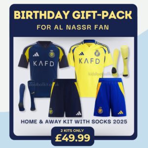 Al Nassr FC Birthday Football Kits Gift Pack - Fulll View