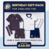 England FC Birthday Football Kits Gift Pack 25/26 - Front View