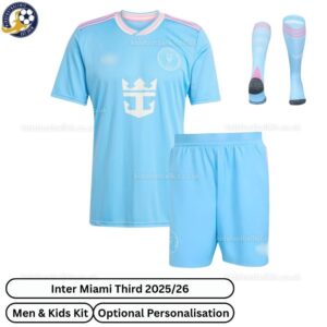 Inter Miami Third Men and Kids Football Kit 202526-front view with socks
