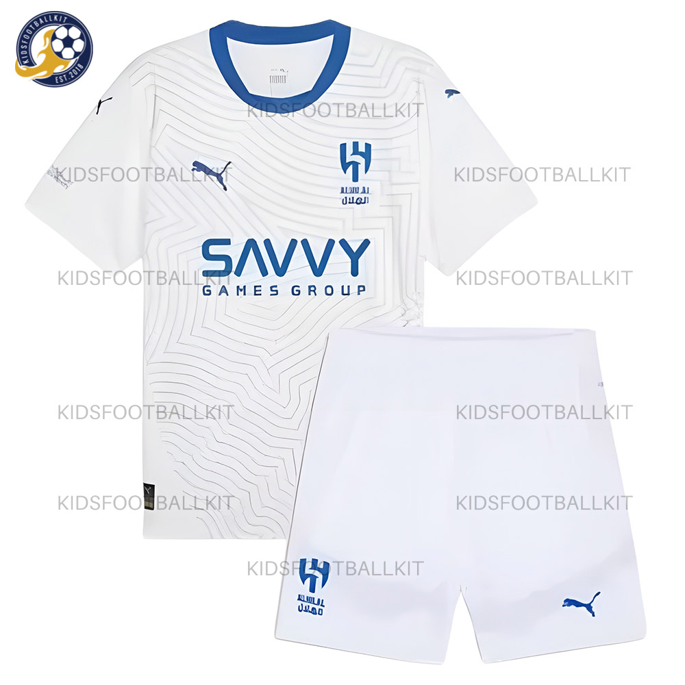 Al Hilal Away Kids Football Kit 2024/25 (No Socks)