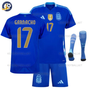 Argentina GARNACHO 17 Away White Short Kids Football Kit 2024