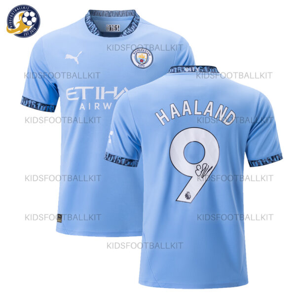 Manchester City Haaland 9 Framed Signature Football Shirt