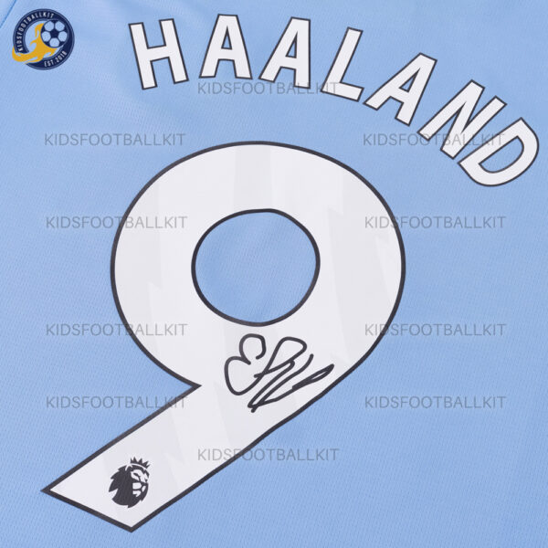 Manchester City Haaland 9 Framed Signature Football Shirt