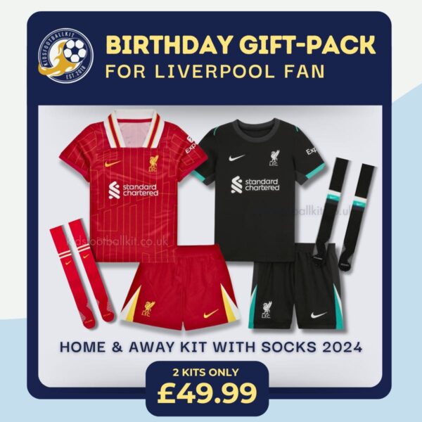 Liverpool FC Birthday Football Kits Gift Pack 24/25 - Front View