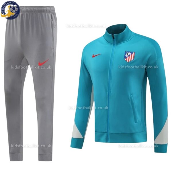 Atletico Madrid Men Training Football Tracksuit 24/25 - Blue - Front View