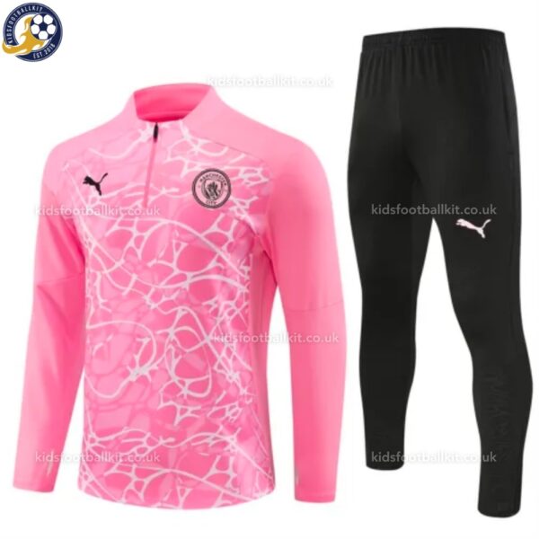 Manchester City Men Training Football Tracksuit 24/25 - Pink - Front View