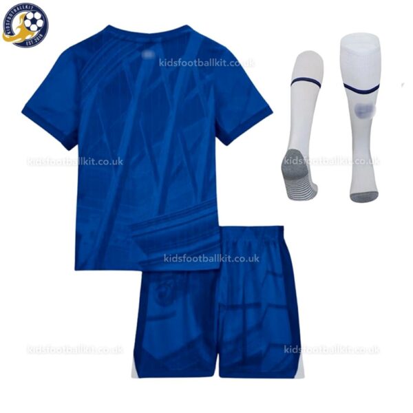 Chelsea Home Kids Football Kit 2025/26 (With Socks) - Back View