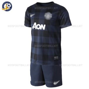 Retro Manchester Unt Away Kids Football Kit 2013/14 (No Socks)- Fan Version
