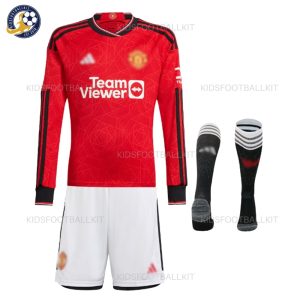 Manchester Utd Home Kids Kit Long Sleeve