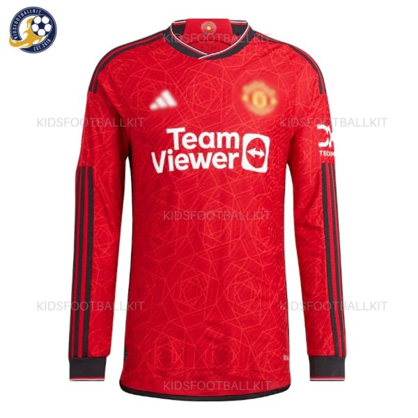 Manchester Utd Home Men Shirt Long Sleeve - Front View