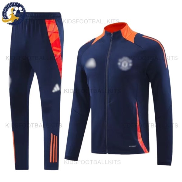 Manchester Utd Men Training Football Tracksuit 24/25 - Royal Blue - Front View