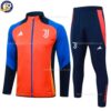 Juventus Men Training Football Tracksuit 24/25 - Orange Navy - Front View