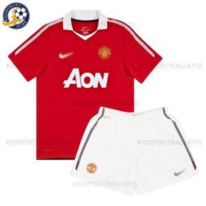 Manchester Utd Home Kids Football Kit 10/11