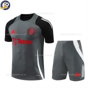 Manchester Utd Training Football Kit Tracksuit 24/25 - Dark Grey - Front View