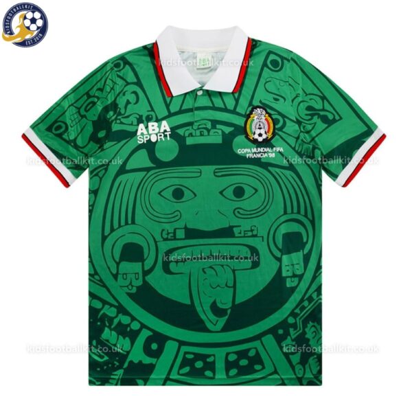Retro Mexico Home Men Football Shirt 1998 - Front View