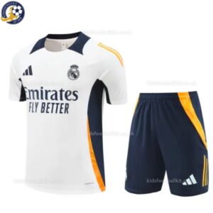 Real Madrid Training Football Kit Tracksuit 24/25 - White - Front View