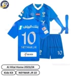 Al-Hilal-Home-Kids-Football-Kit-2023_24-–-NEYMAR-JR-10-With-Socks-r