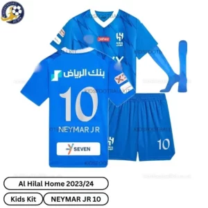 Al-Hilal-Home-Kids-Football-Kit-2023_24-–-NEYMAR-JR-10-With-Socks-r