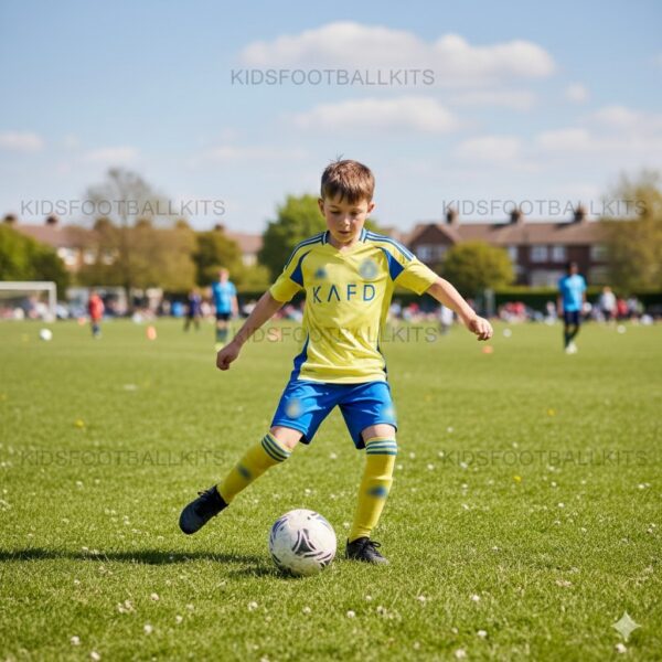 Al Nassr Home Kids Football Kit 24/25 - AI GEN