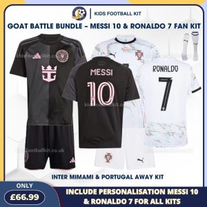 GOAT Battle Bundle – Messi 10 & Ronaldo 7 Fan Kit Combo 1