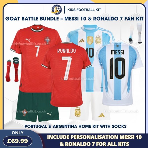 Ronaldo & Messi Kids Football Kit Combo 1