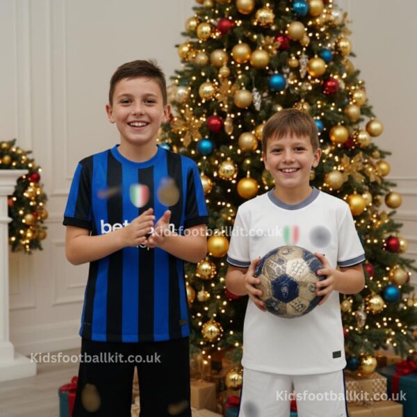 Inter Milan FC Christmas Gift Bundle – Home and Third Kits 2024-25 for Loyal Fans (With Socks) (1) AI GEN 1
