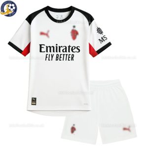 AC Milan Away Kids Football Kit 2025/26 - Front View